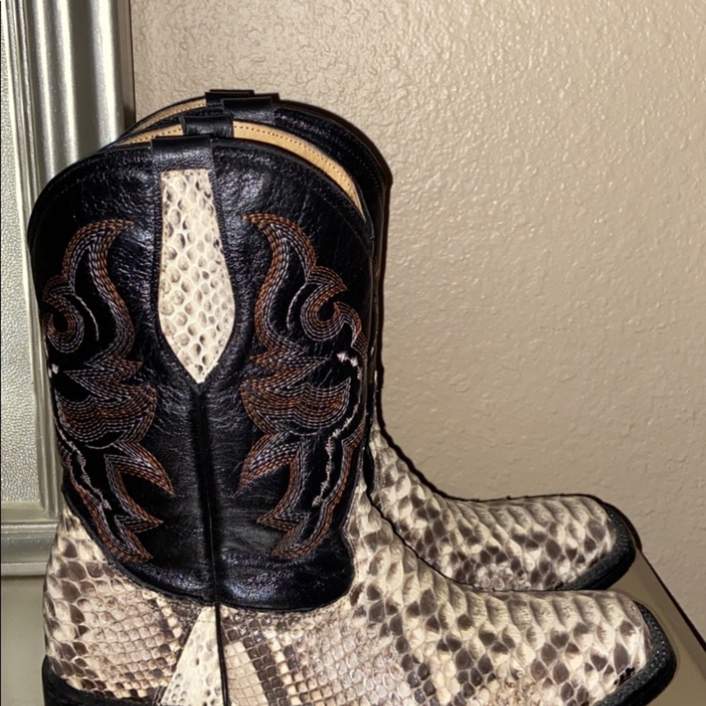 Cowboy Boots Python White Snake Skin. 8 /12 - image 2